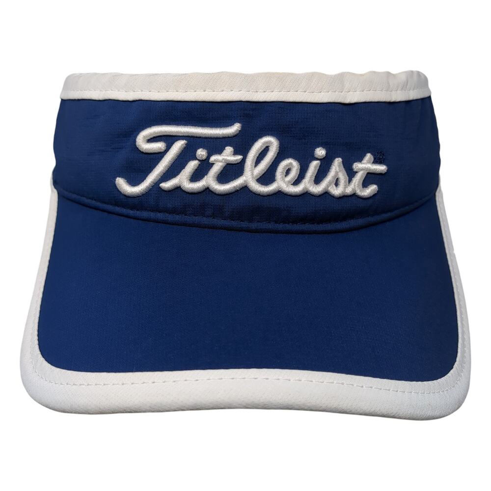 Fitleist Golf Strapback Sun Visor Cap Blue One Size Adjustable Embroidered